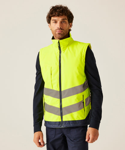 Regatta High Visibility High-vis pro bodywarmer Orange/Navy