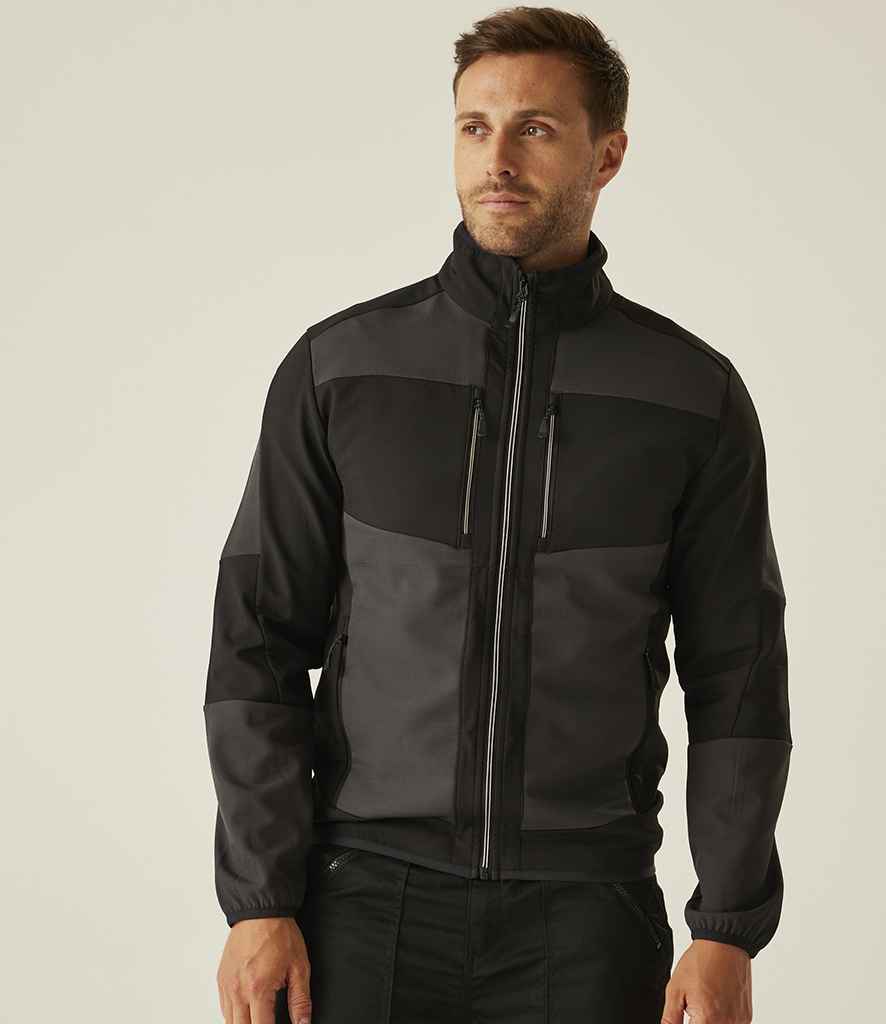 Regatta Professional Regatta E-Volve Unisex Two Layer Soft Shell Jacket Ash/Black