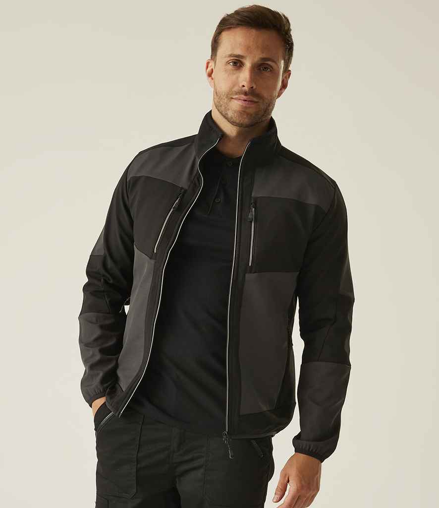 Regatta Professional Regatta E-Volve Unisex Two Layer Soft Shell Jacket Ash/Black