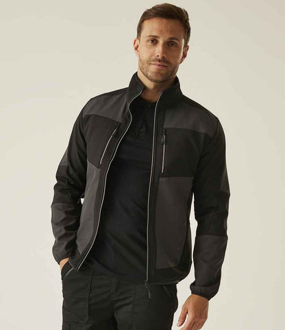 Regatta Professional Regatta E-Volve Unisex Two Layer Soft Shell Jacket Ash/Black