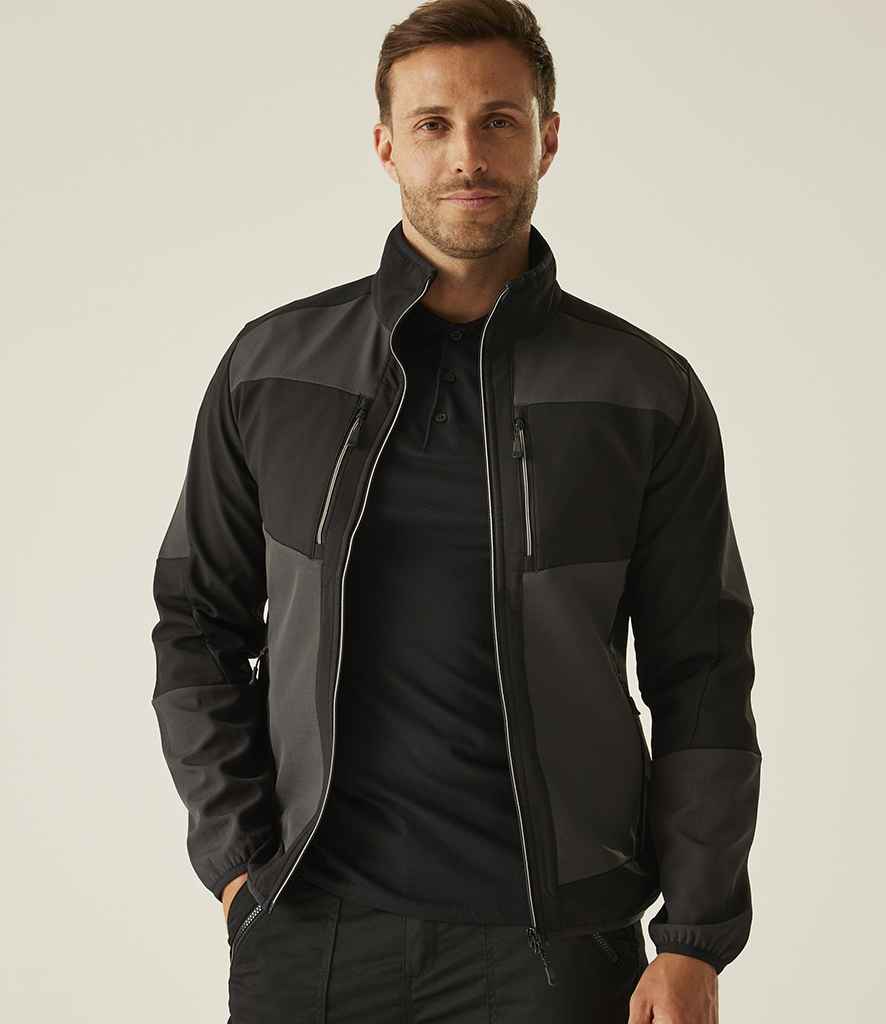 Regatta Professional Regatta E-Volve Unisex Two Layer Soft Shell Jacket Ash/Black