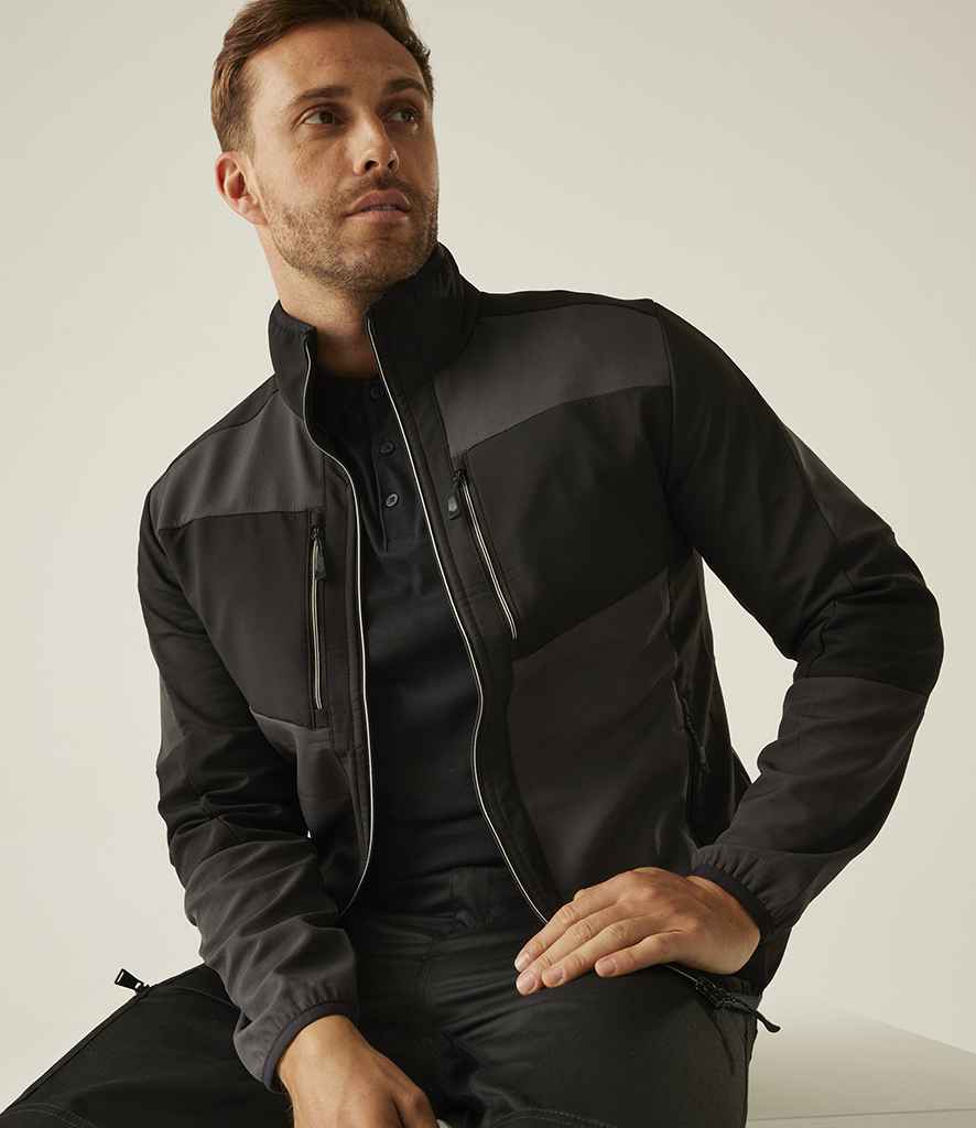 Regatta Professional Regatta E-Volve Unisex Two Layer Soft Shell Jacket Ash/Black
