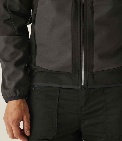 Regatta Professional Regatta E-Volve Unisex Two Layer Soft Shell Jacket Ash/Black