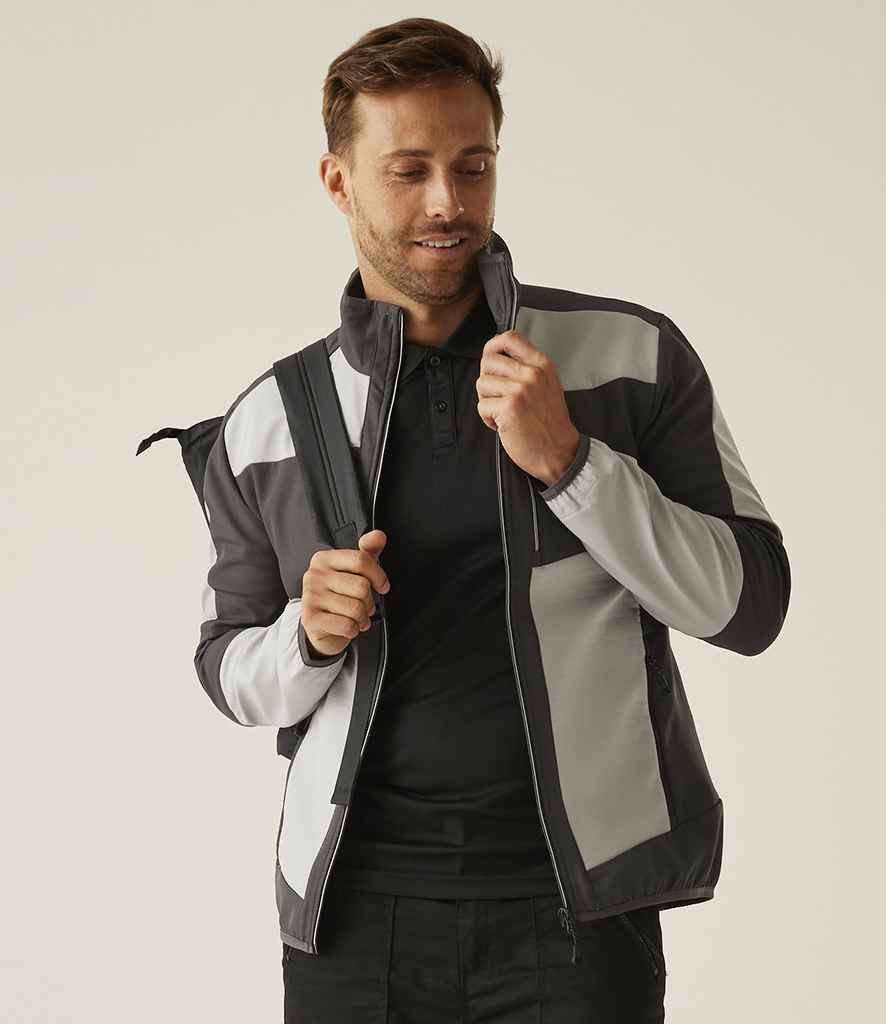 Regatta Professional Regatta E-Volve Unisex Two Layer Soft Shell Jacket Mineral Grey/Ash