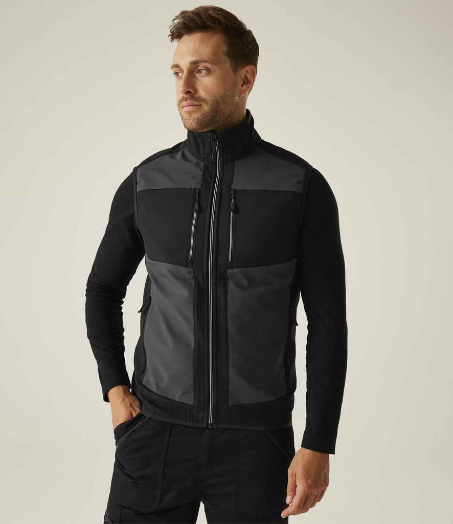 Regatta Professional Regatta E-Volve Unisex Two Layer Soft Shell Bodywarmer Ash/Black