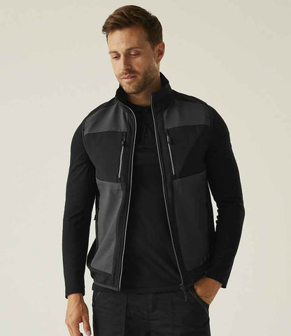 Regatta Professional Regatta E-Volve Unisex Two Layer Soft Shell Bodywarmer Ash/Black