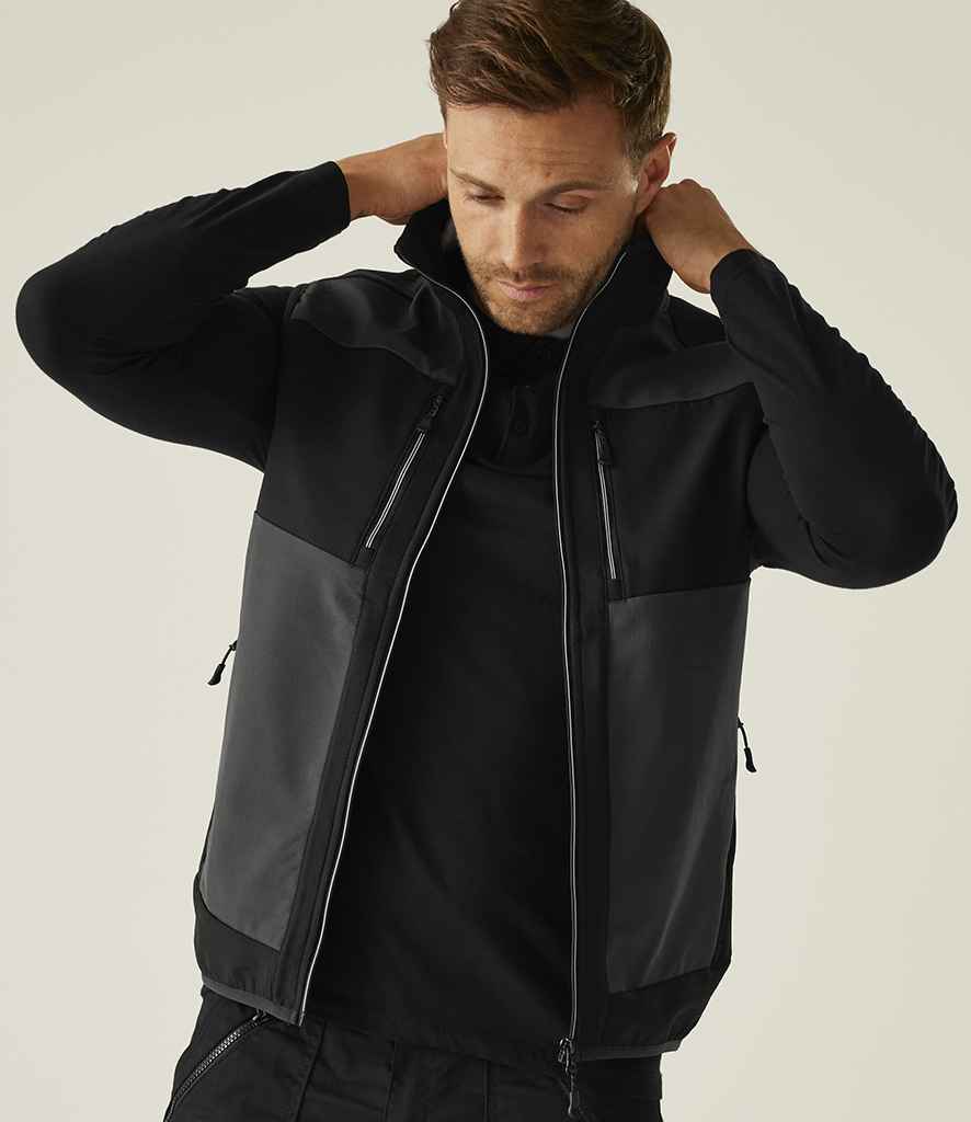 Regatta Professional Regatta E-Volve Unisex Two Layer Soft Shell Bodywarmer Ash/Black