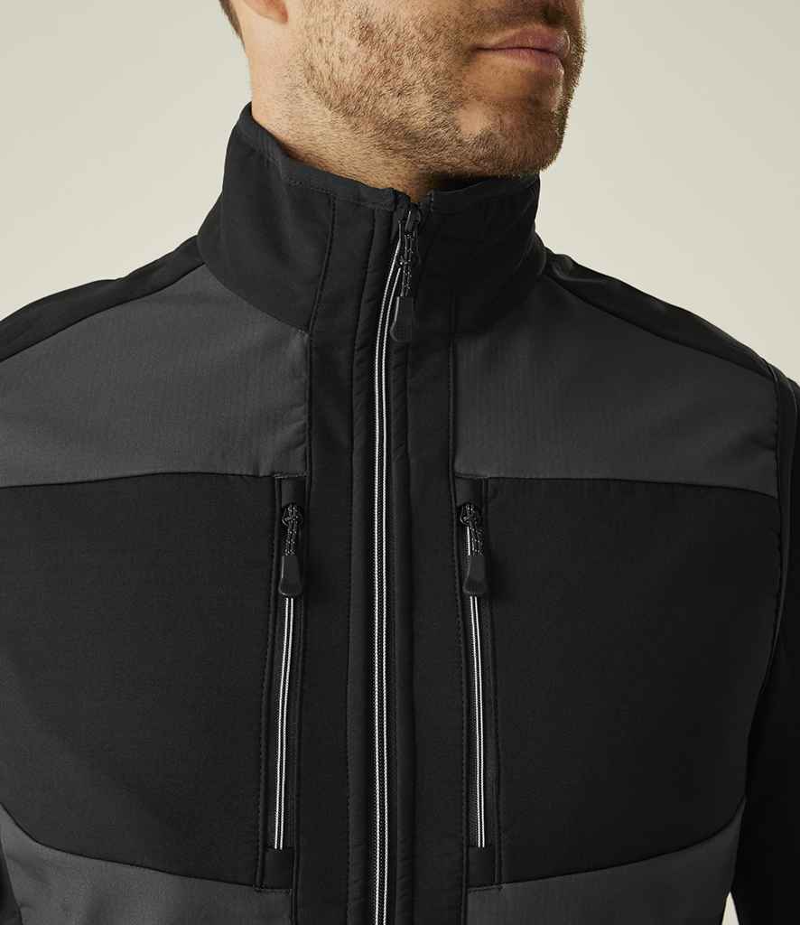 Regatta Professional Regatta E-Volve Unisex Two Layer Soft Shell Bodywarmer Ash/Black