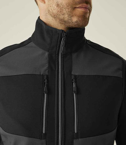 Regatta Professional Regatta E-Volve Unisex Two Layer Soft Shell Bodywarmer Ash/Black