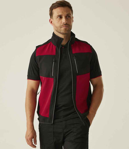 Regatta Professional Regatta E-Volve Unisex Two Layer Soft Shell Bodywarmer Classic Red/Black