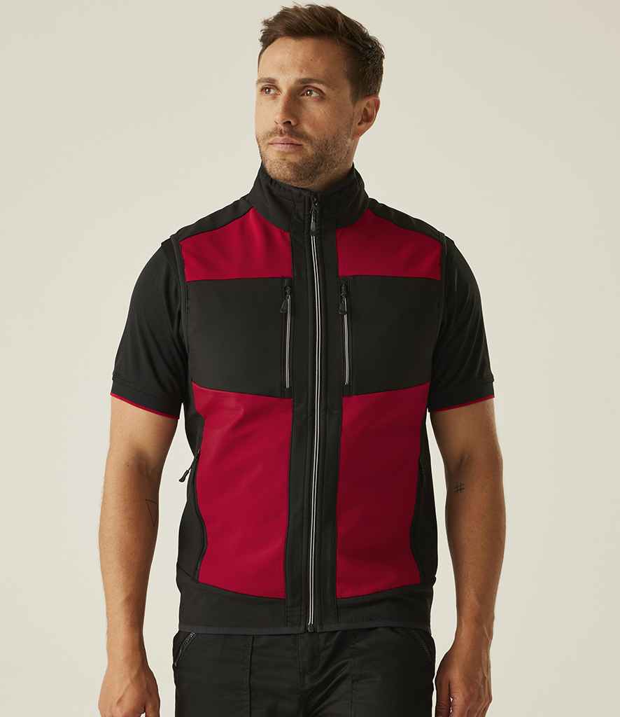 Regatta Professional Regatta E-Volve Unisex Two Layer Soft Shell Bodywarmer Classic Red/Black