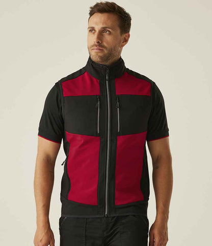 Regatta Professional Regatta E-Volve Unisex Two Layer Soft Shell Bodywarmer Classic Red/Black