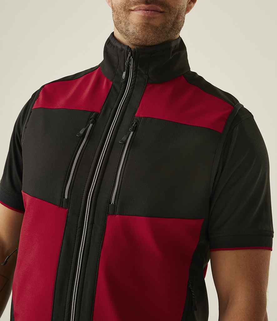 Regatta Professional Regatta E-Volve Unisex Two Layer Soft Shell Bodywarmer Classic Red/Black