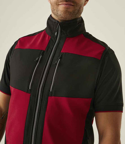 Regatta Professional Regatta E-Volve Unisex Two Layer Soft Shell Bodywarmer Classic Red/Black