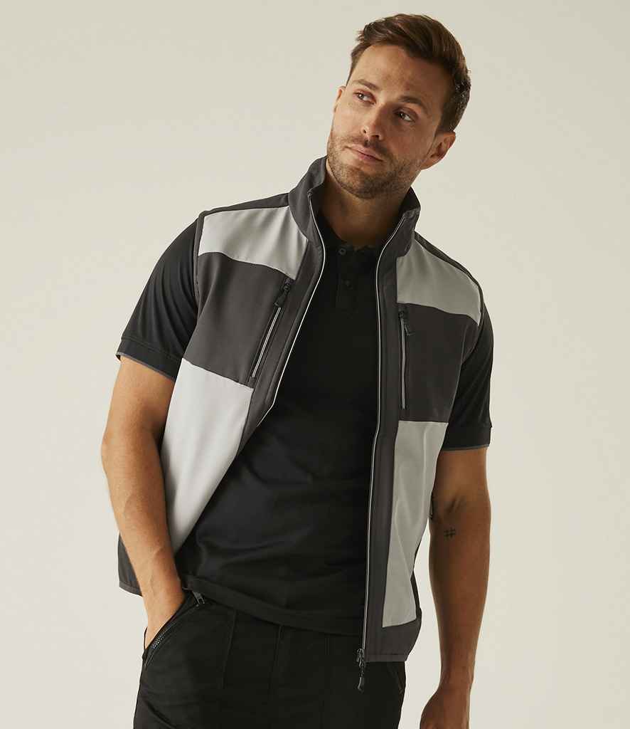 Regatta Professional Regatta E-Volve Unisex Two Layer Soft Shell Bodywarmer Mineral Grey/Ash