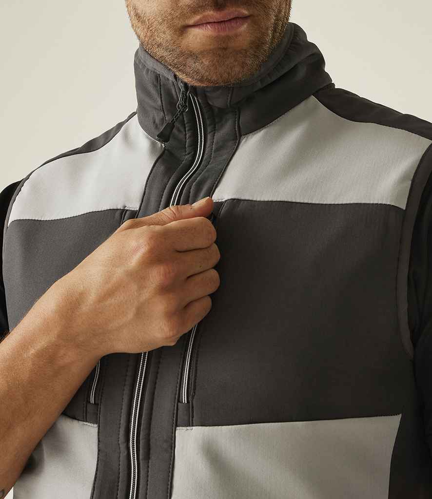 Regatta Professional Regatta E-Volve Unisex Two Layer Soft Shell Bodywarmer Mineral Grey/Ash