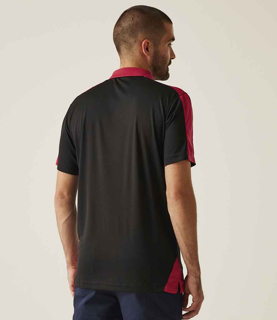 Regatta Professional Regatta Contrast Quick Wicking Piqué Polo Shirt Black/Classic Red