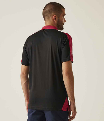 Regatta Professional Regatta Contrast Quick Wicking Piqué Polo Shirt Black/Classic Red