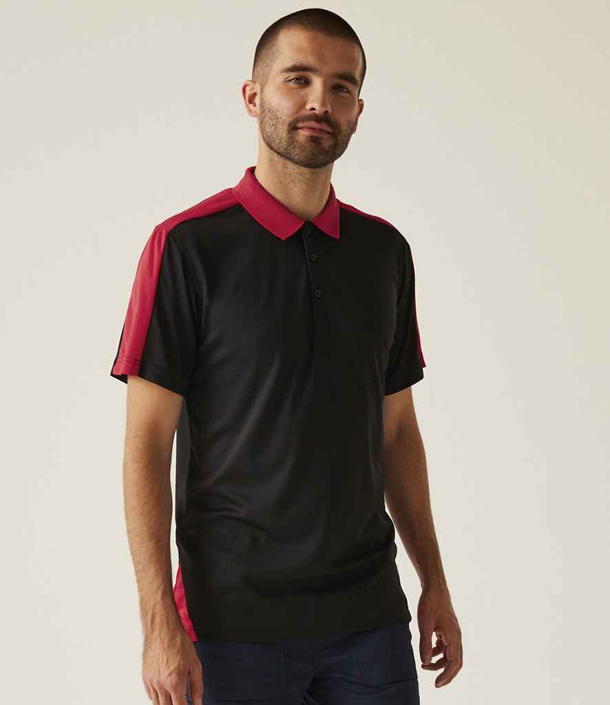 Regatta Contrast Quick Wicking Piqué Polo Shirt - model image