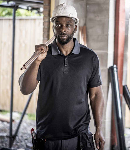 Regatta Professional Regatta Contrast Quick Wicking Piqué Polo Shirt Black/Seal Grey