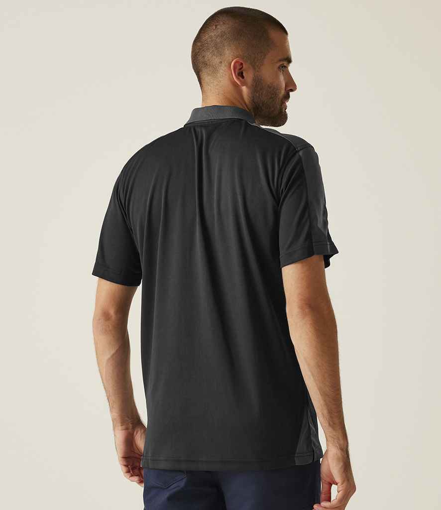 Regatta Professional Regatta Contrast Quick Wicking Piqué Polo Shirt Black/Seal Grey