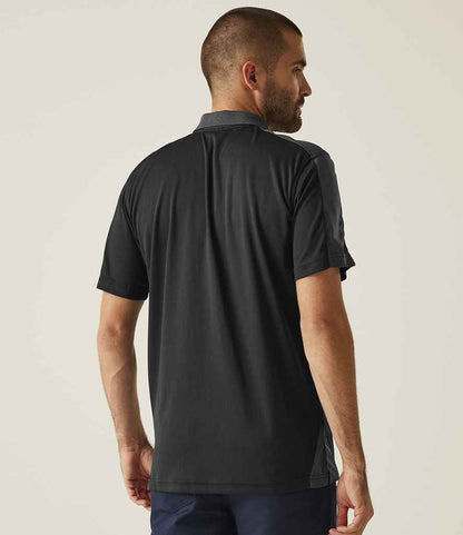 Regatta Professional Regatta Contrast Quick Wicking Piqué Polo Shirt Black/Seal Grey