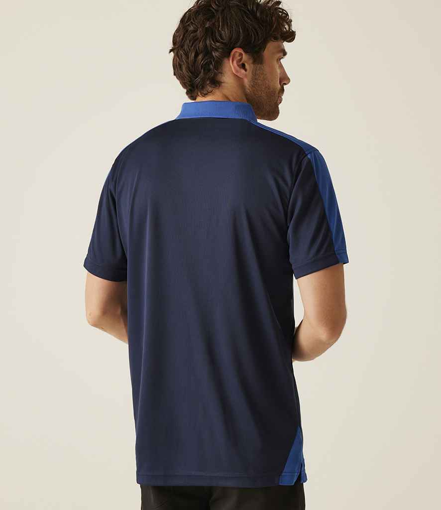 Regatta Professional Regatta Contrast Quick Wicking Piqué Polo Shirt Navy/New Royal Blue
