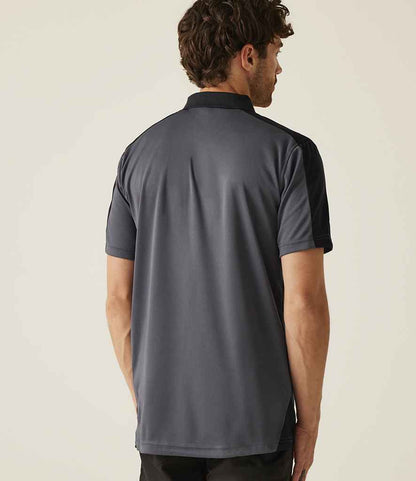 Regatta Professional Regatta Contrast Quick Wicking Piqué Polo Shirt Seal Grey/Black