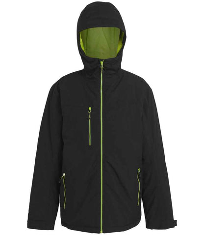 Regatta Navigate Waterproof Insulated Jacket in Black/Lime Green