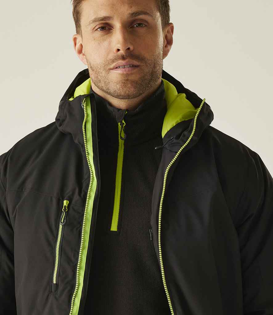 Regatta Professional Regatta Navigate Waterproof Insulated Jacket Black/Lime Green