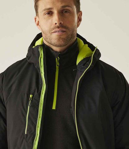 Regatta Professional Regatta Navigate Waterproof Insulated Jacket Black/Lime Green