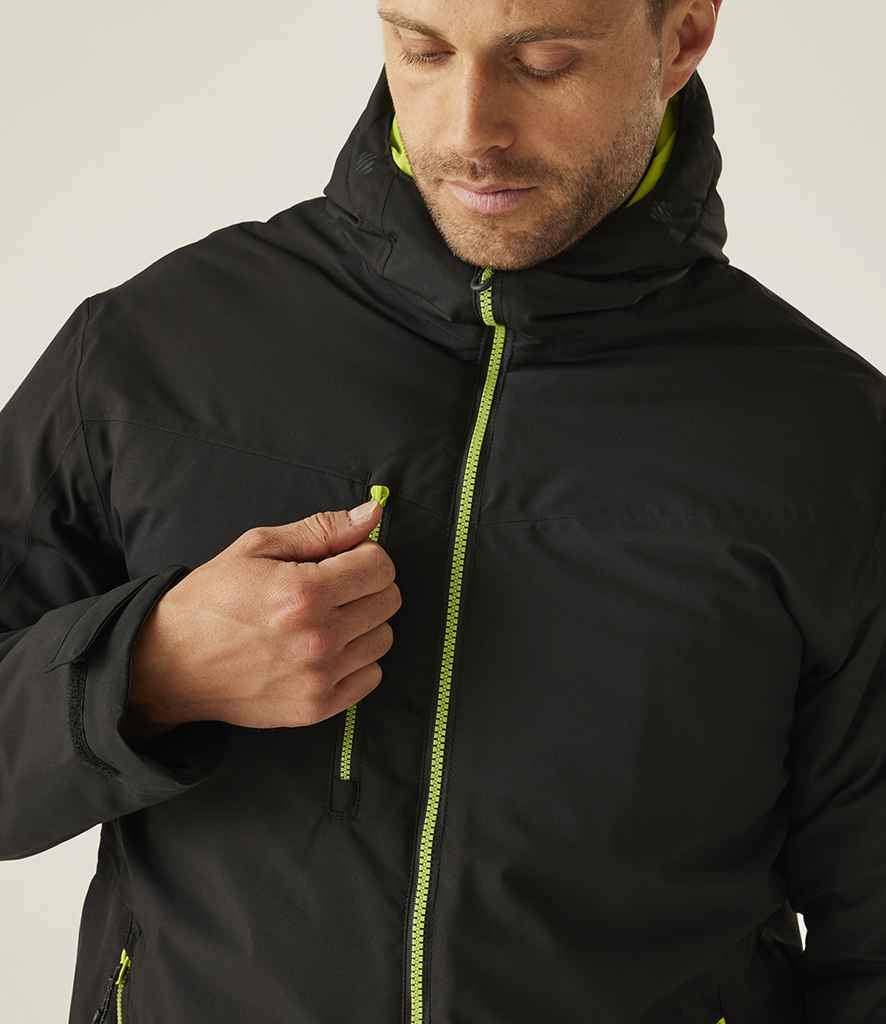 Regatta Professional Regatta Navigate Waterproof Insulated Jacket Black/Lime Green