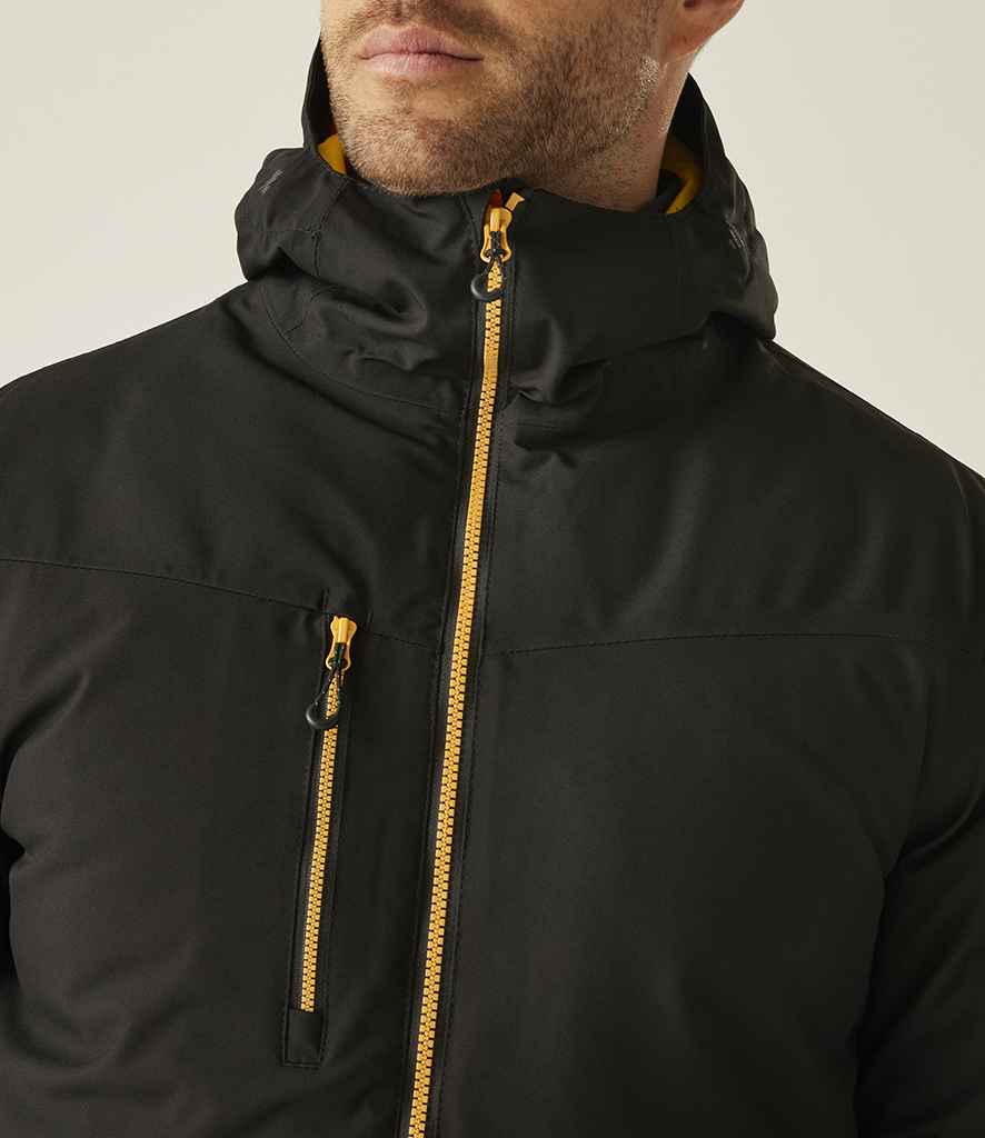 Regatta Professional Regatta Navigate Waterproof Insulated Jacket Black/Orange Pop