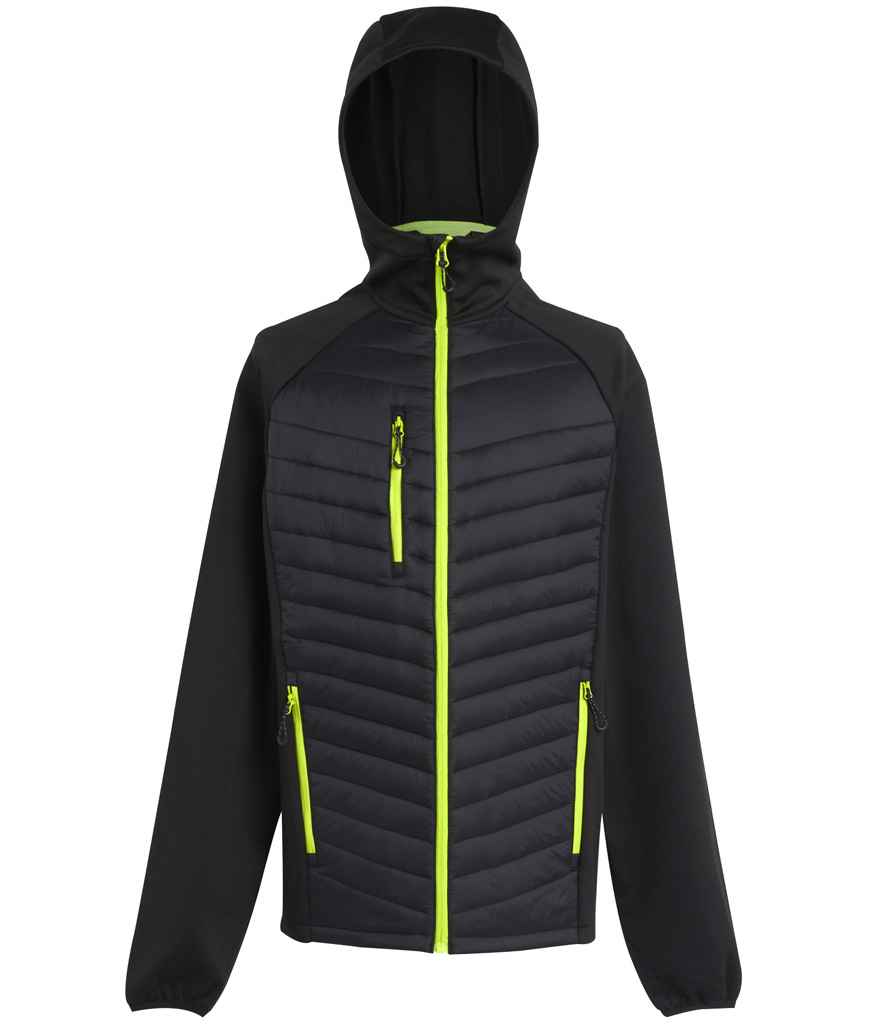 Regatta Navigate Hybrid Jacket in Black/Lime Green