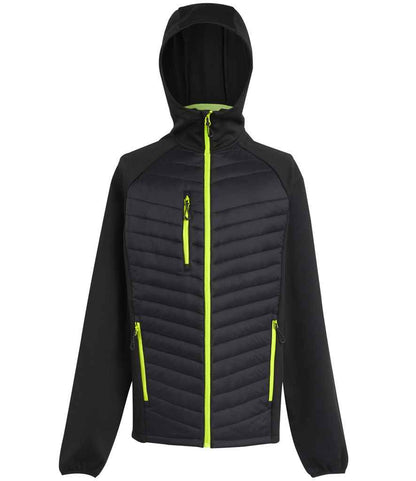 Regatta Navigate Hybrid Jacket in Black/Lime Green