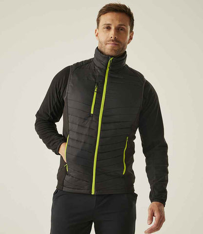 Regatta Professional Regatta Navigate Hybrid Bodywarmer Black/Lime Green