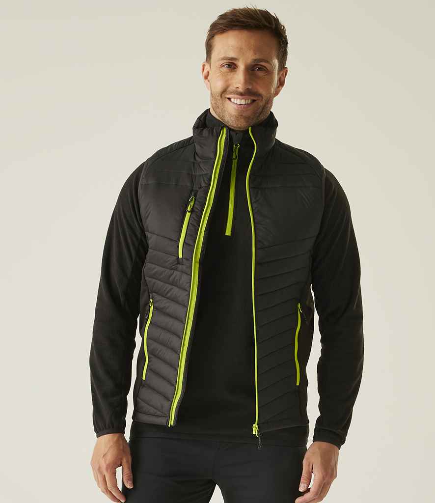 Regatta Professional Regatta Navigate Hybrid Bodywarmer Black/Lime Green
