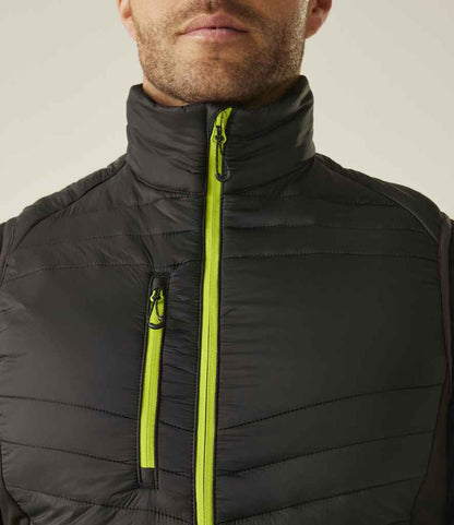 Regatta Professional Regatta Navigate Hybrid Bodywarmer Black/Lime Green