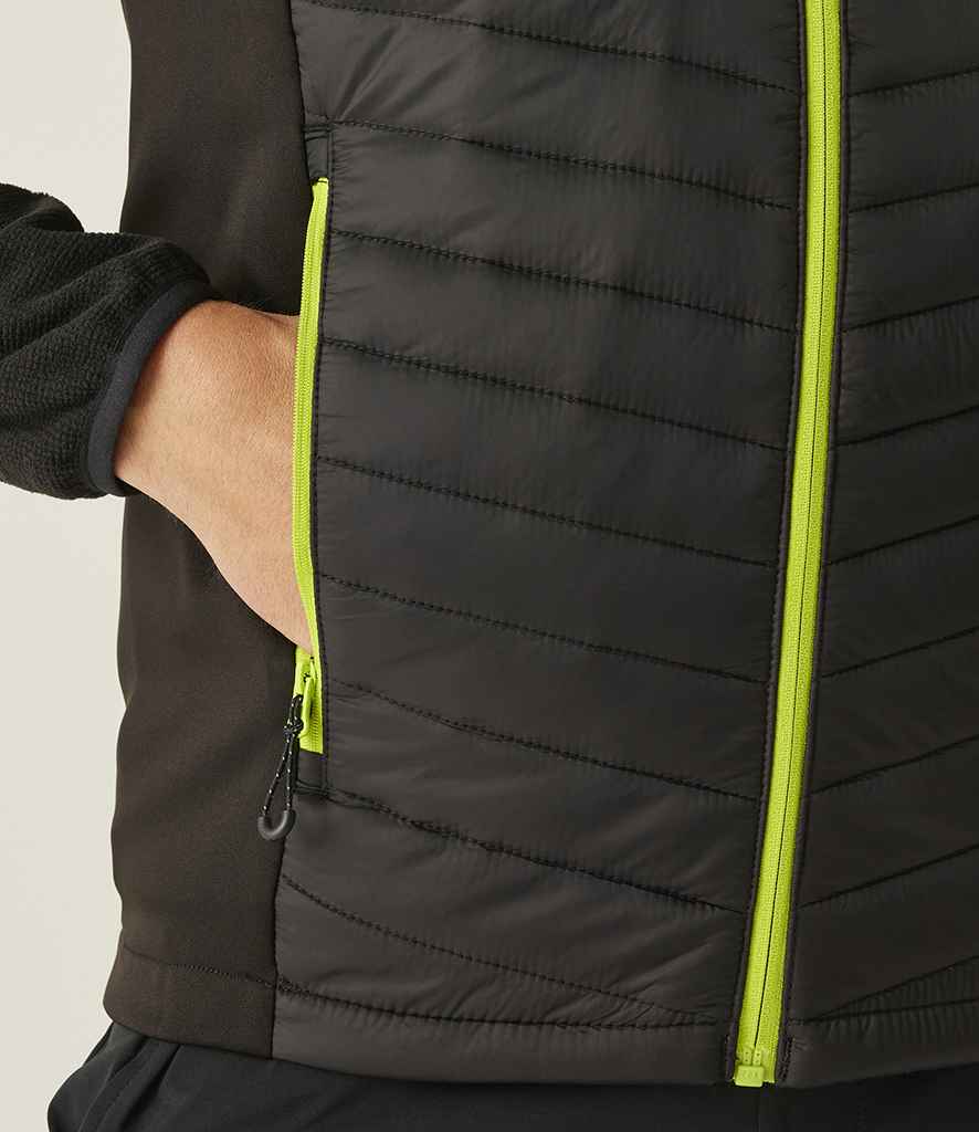 Regatta Professional Regatta Navigate Hybrid Bodywarmer Black/Lime Green