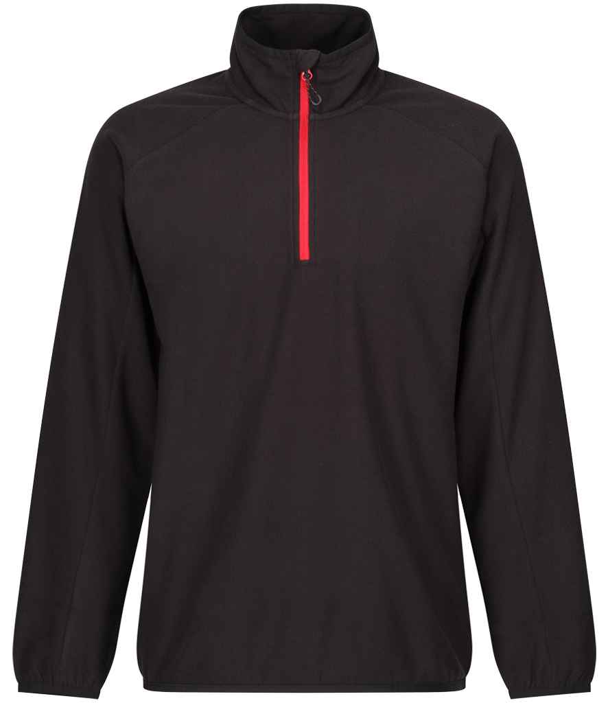 Regatta Navigate Half Zip Fleece in Black/Classic Red
