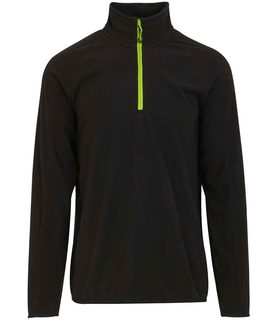 Regatta Navigate Half Zip Fleece in Black/Lime Green