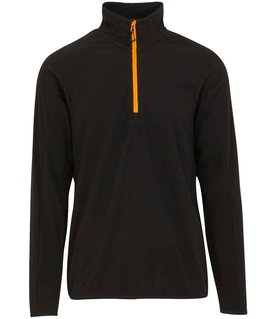 Regatta Navigate Half Zip Fleece in Black/Orange Pop