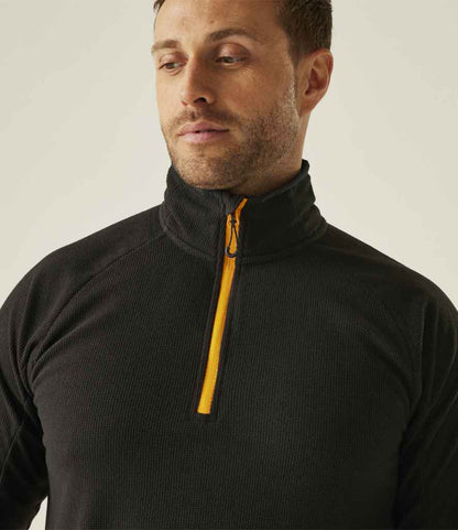 Regatta Professional Regatta Navigate Half Zip Fleece Black/Orange Pop