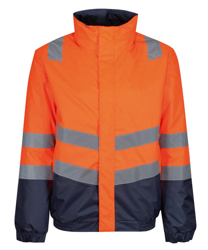 Regatta High Visibility Pro hi-vis classic bomber jacket Yellow/Navy