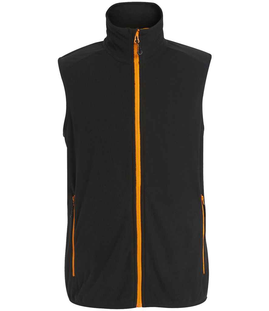 Regatta Navigate Fleece Bodywarmer in Black/Orange Pop