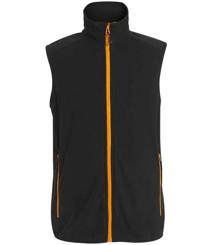 Regatta Navigate Fleece Bodywarmer in Black/Orange Pop
