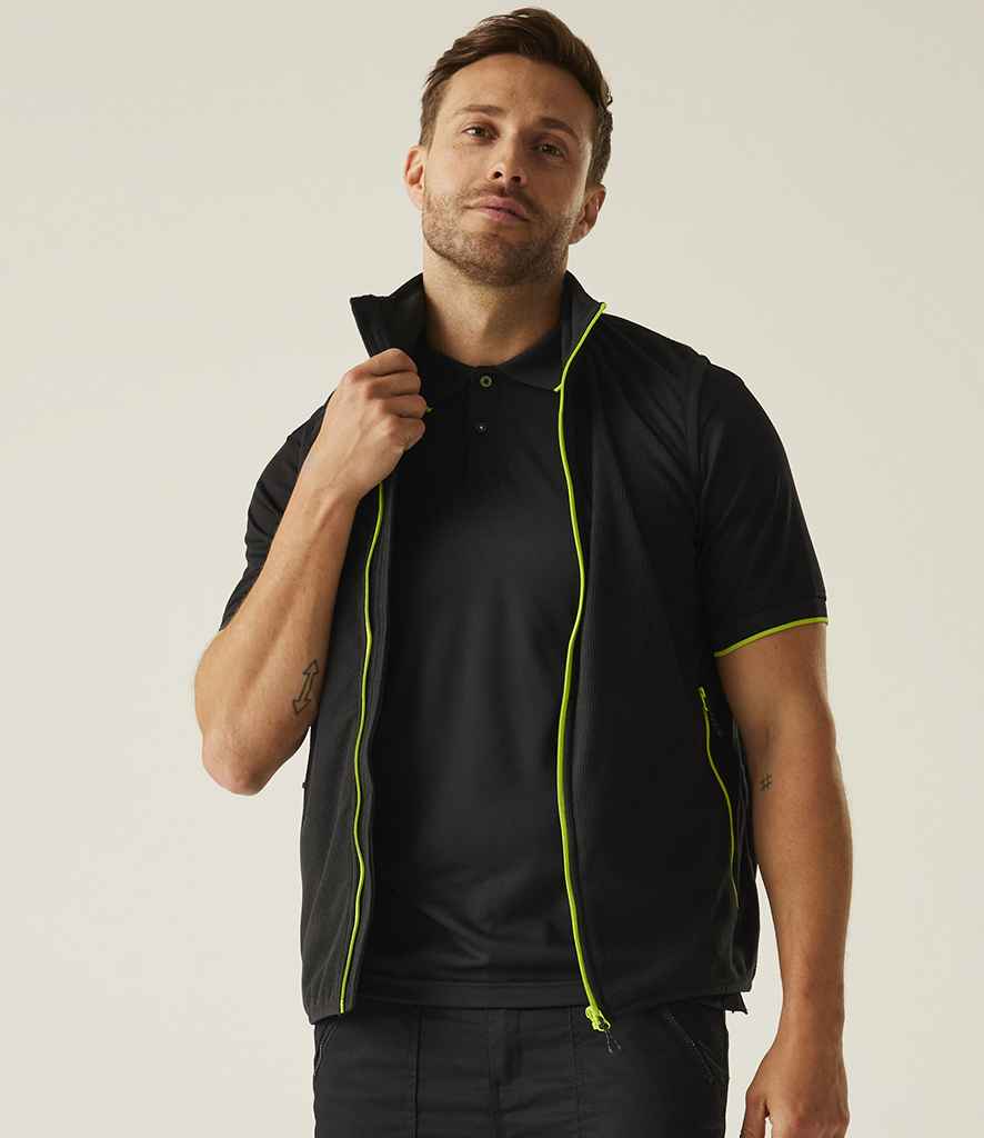 Regatta Professional Regatta Navigate Fleece Bodywarmer Black/Lime Green