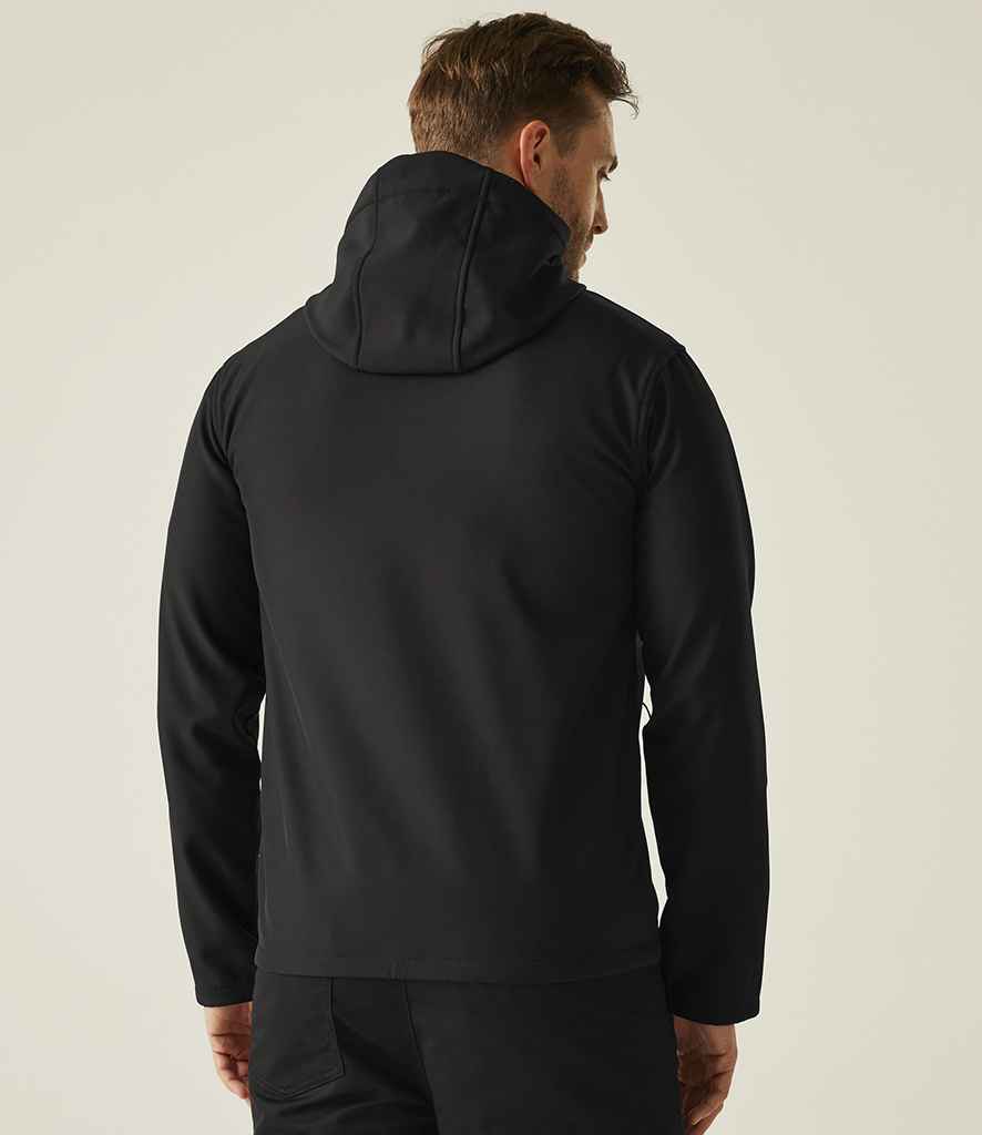 Regatta Professional Regatta Navigate Two Layer Hooded Soft Shell Jacket Black/Classic Red