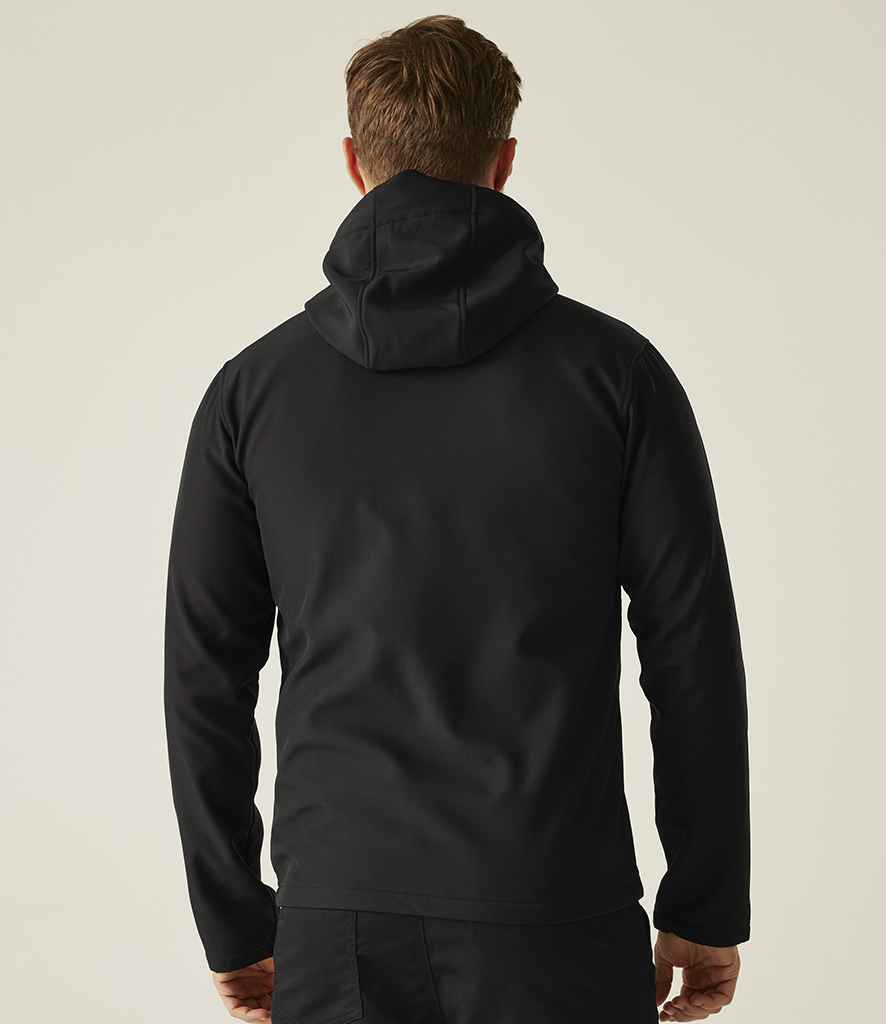 Regatta Professional Regatta Navigate Two Layer Hooded Soft Shell Jacket Black/New Royal Blue