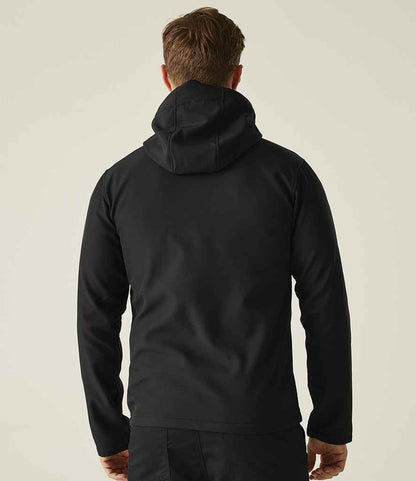 Regatta Professional Regatta Navigate Two Layer Hooded Soft Shell Jacket Black/New Royal Blue